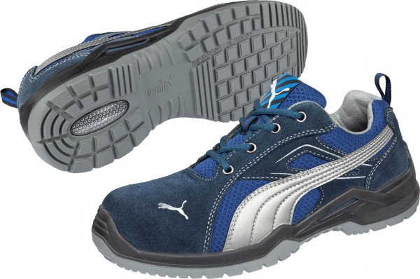 Puma Safety Sicherheitsschuh Omni Blue Low S1P SRC Blau/Silber