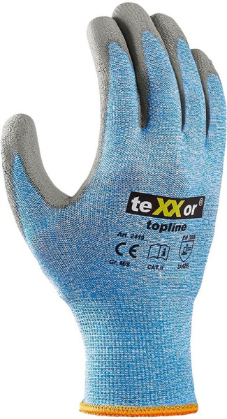 teXXor Schnittschutz-Strickhandschuhe Pu-Beschichtung (12 Stück) 2419