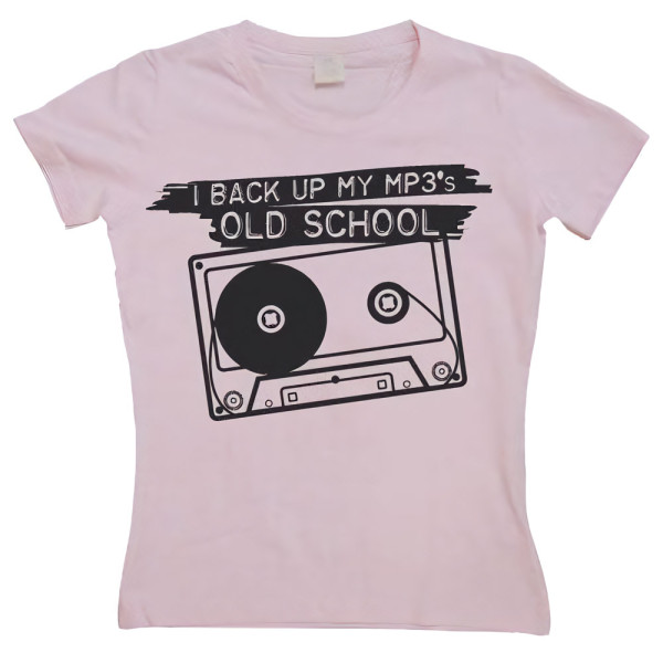 Tokigt Damen I Back Up My Mp3 S Oldschool Girly Tee SH-5-15275-H23-10
