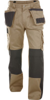 Dassy Zweifarbige Arbeitshose mit Holstertaschen und Kniepolstertaschen Seattle PESCO61 Khaki/Schwar