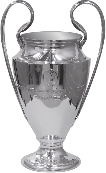 UEFA Champions League CL 80mm Pokalreplika - freistehend Fussball Nationen Silver