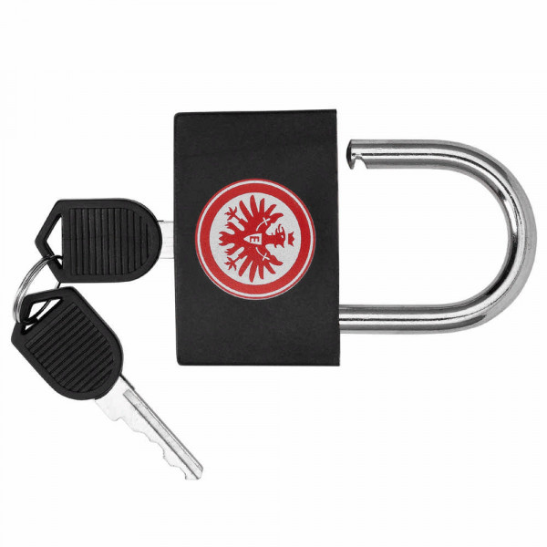 Eintracht Frankfurt Vorhängeschloss mit Schlüssel Fussball Schwarz