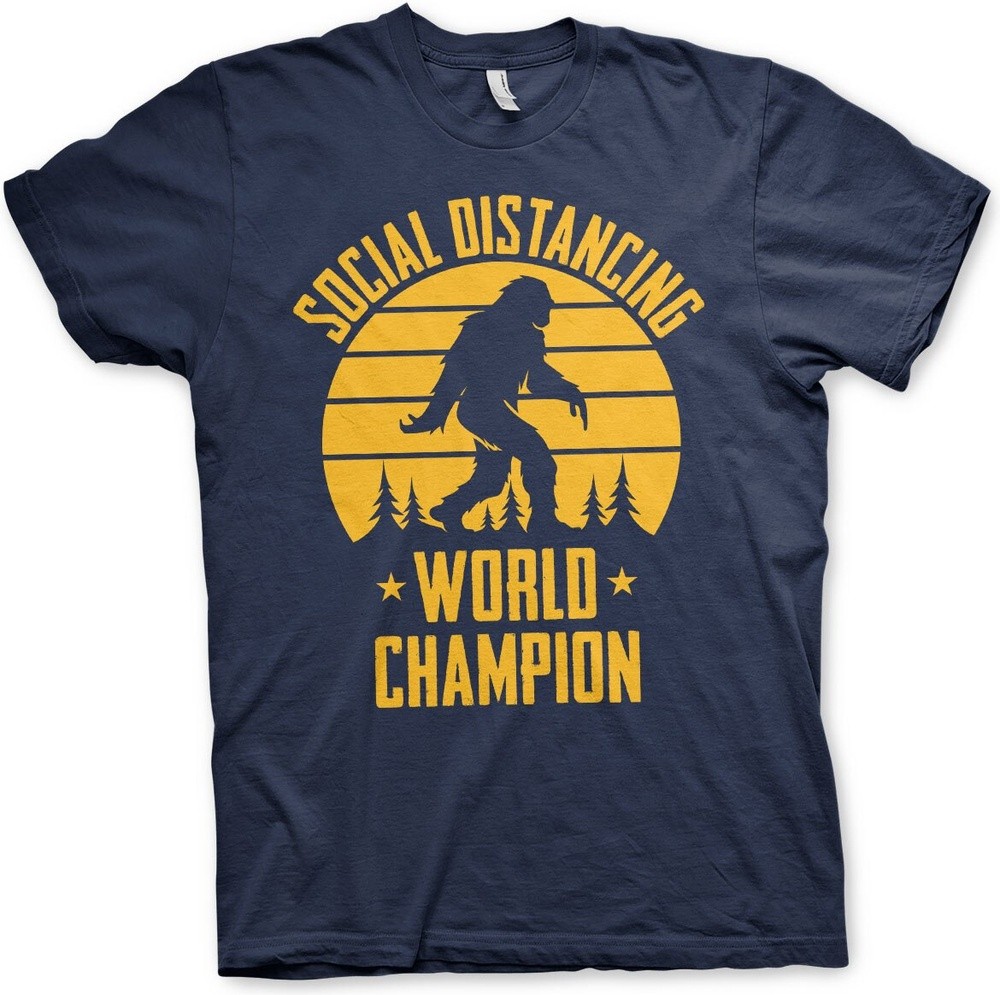 Hybris Social Distancing World Champion T-Shirt Blau - Herren / Unisex