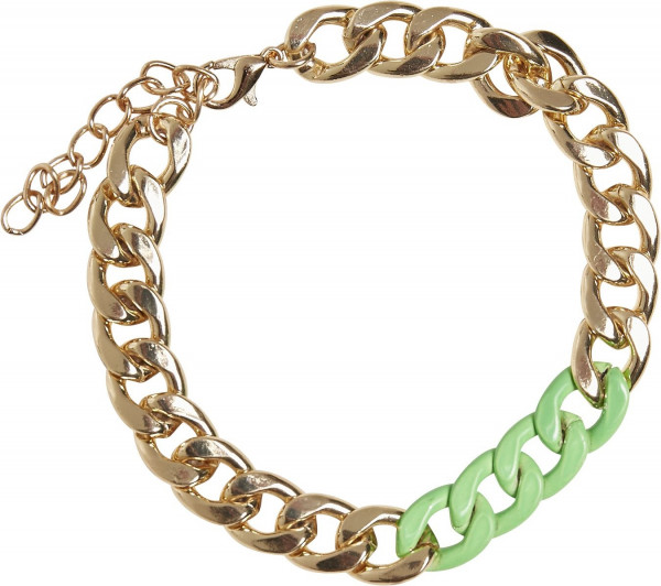 Urban Classics Colored Basic Bracelet Gold/Neongreen