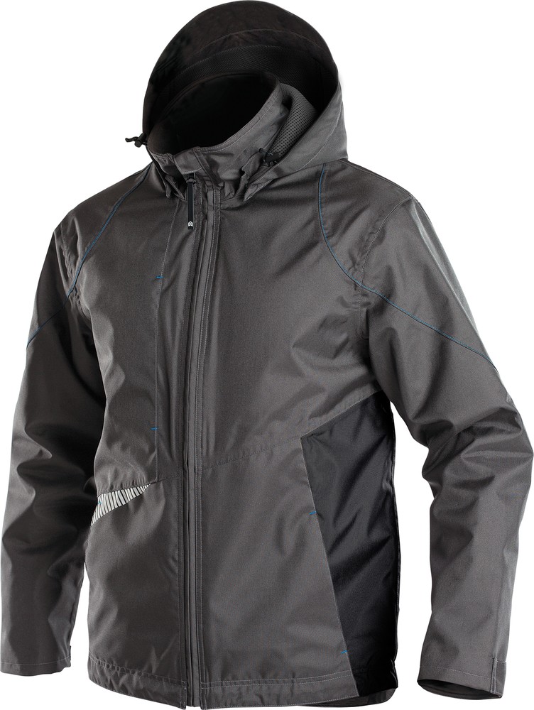 Dassy Wasser- und winddichte Arbeitsjacke Hyper PES80 Anthrazitgrau/Schwarz - Herren / Unisex