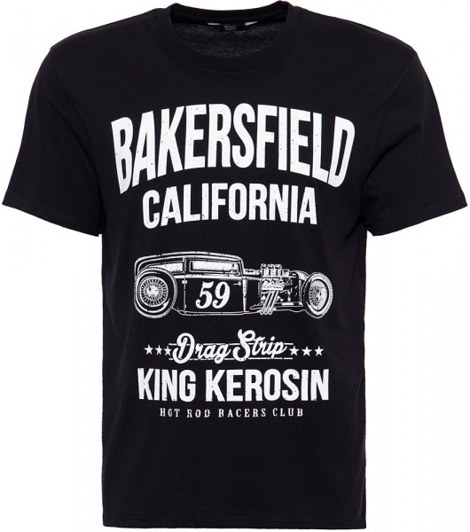 King Kerosin T-Shirt mit Hot Rod Print KK4195353008 Black