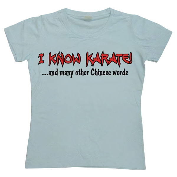 Tokigt Damen I Know Karate Girly T-Shirt SH-5-15056-LFH1-1