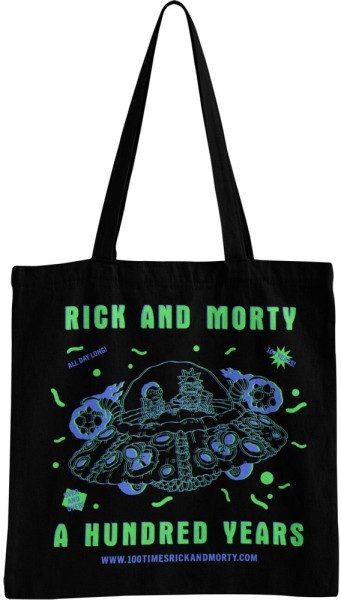 Rick And Morty A Hundred Years Tote Bag Tragetasche Black