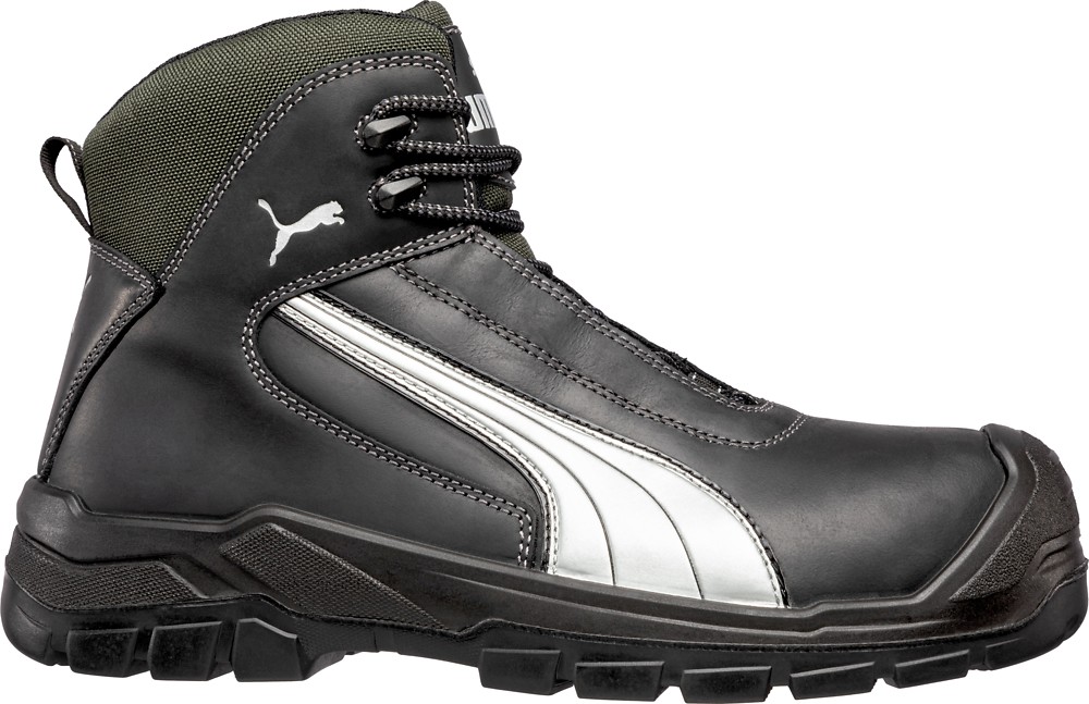 Puma Safety Sicherheitsschuh Cascades Mid S3 Ci Hi HRO SRC Schwarz/Grau - Herren / Unisex