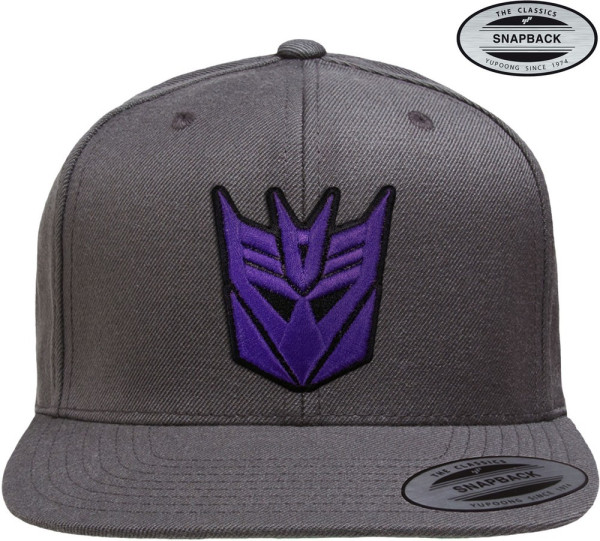 Transformers Decepticon 3D Patch Premium Snapback Cap Darkgrey