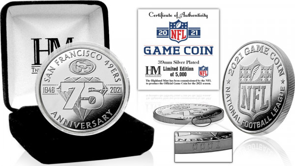 San Francisco 49ers Game Coin American Football NFL Silver