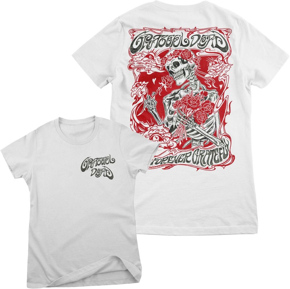 Grateful Dead T-Shirt Forever Grateful Girly Tee WMX-5-GD005-H96-10 - Damen