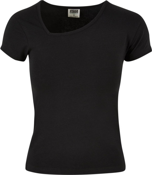 Urban Classics Damen T-Shirt Ladies Organic Asymmetric Neckline Tee