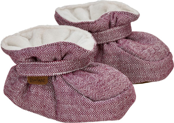 En Fant Kinder Baby shoes Baby Slippers 250004-Ruby Wine