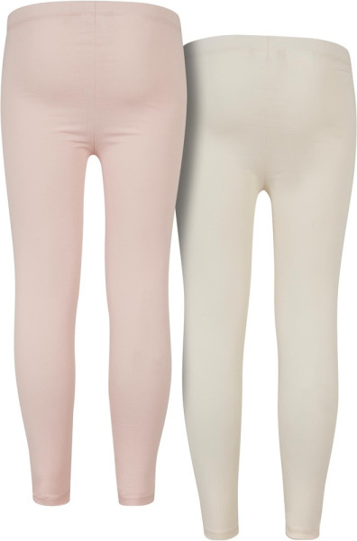 Urban Classics Mädchen Girls Jersey Leggings 2-Pack Pink/Whitesand