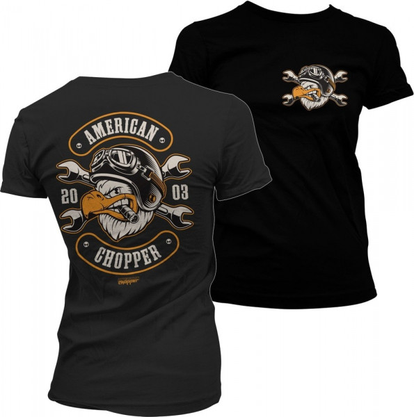 American Chopper Cigar Eagle Girly Tee Damen T-Shirt Black