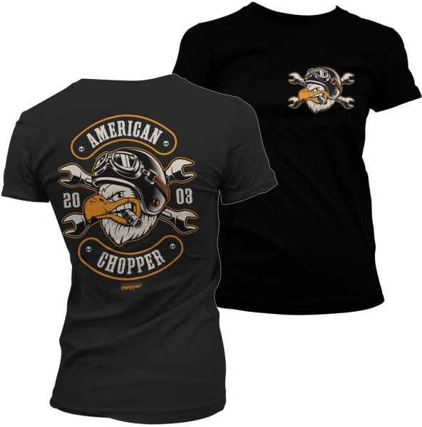 American Chopper Cigar Eagle Girly Tee Damen T-Shirt Black