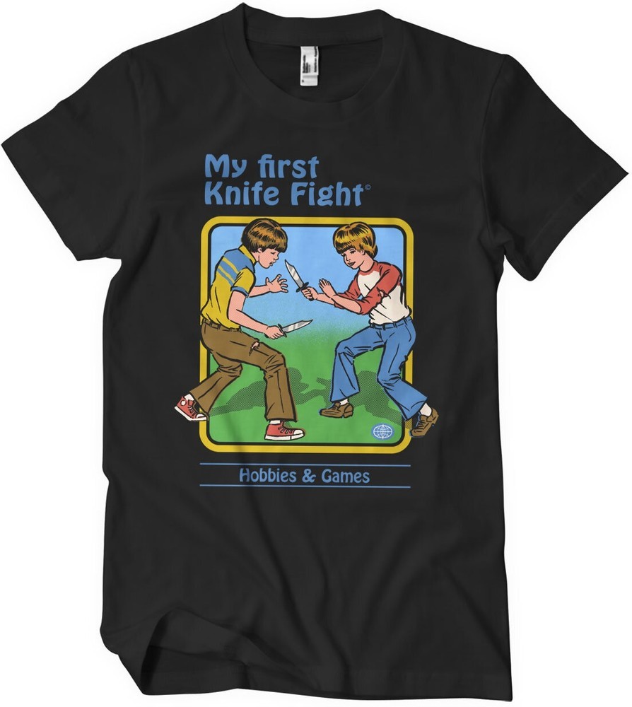 Steven Rhodes My First Knife Fight T-Shirt Schwarz - Herren / Unisex