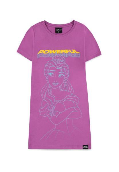Disney Fearless Princess (Kids) - Belle Girls Short Sleeved T-Shirt Dress Pink