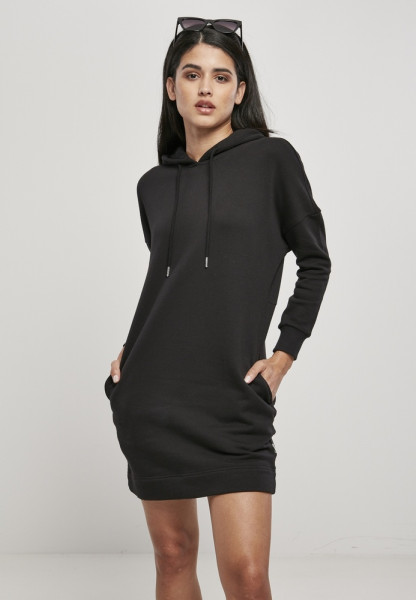 Urban Classics Damen Kleid Ladies Organic Oversized Terry Hoody Dress Black