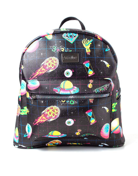 Rick and Morty - All Over Sublimation Printed Ladies Backpack Black