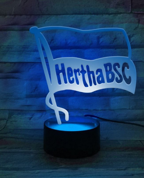 Hertha BSC LED Licht Logo Fussball 1. Bundesliga Blue