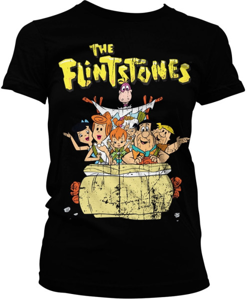 The Flintstones Girly Tee Damen T-Shirt Black