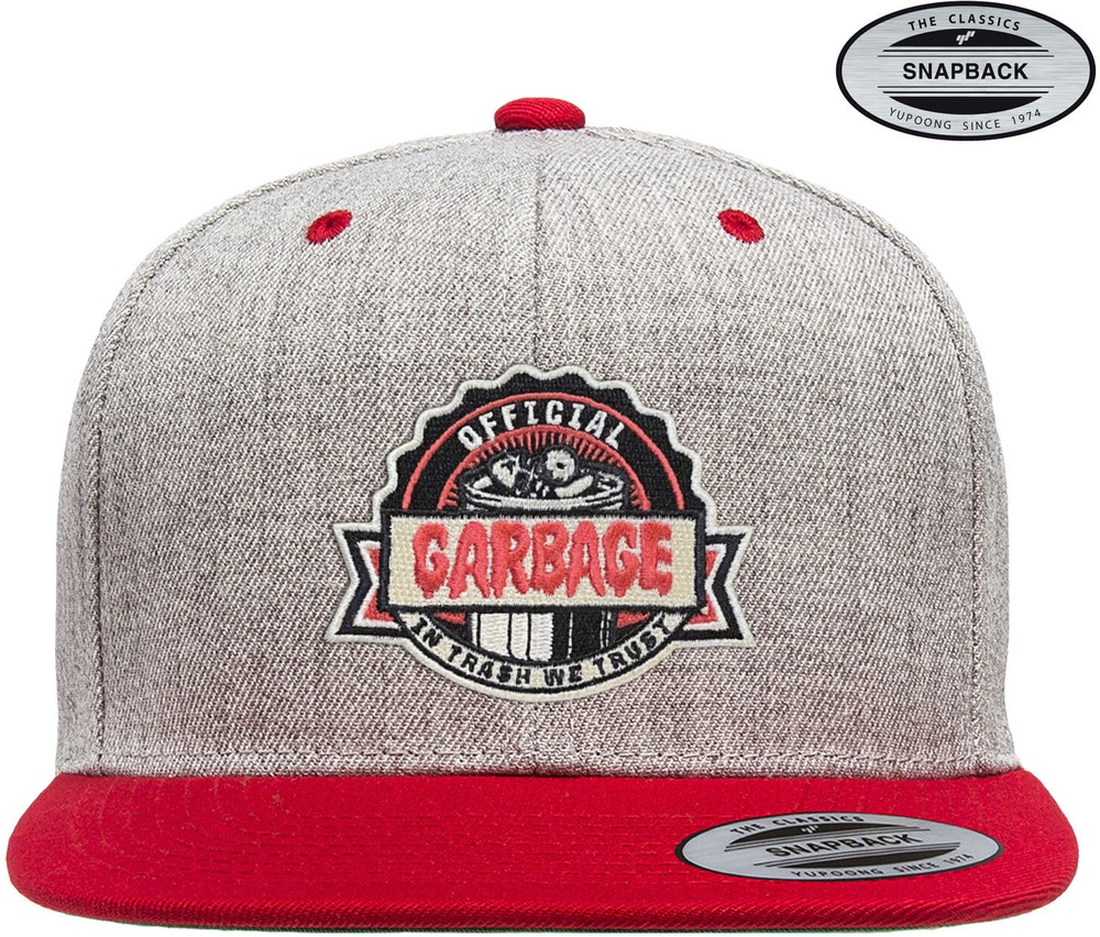 Garbage Pail Kids Official Garbage Premium Snapback Cap Heather-Grau-Rot - Herren / Unisex