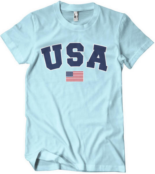 USA Varsity T-Shirt Skyblue