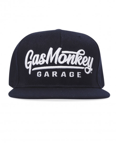 Gas Monkey Garage Cap Snap-Back 3D Script Logo Blue