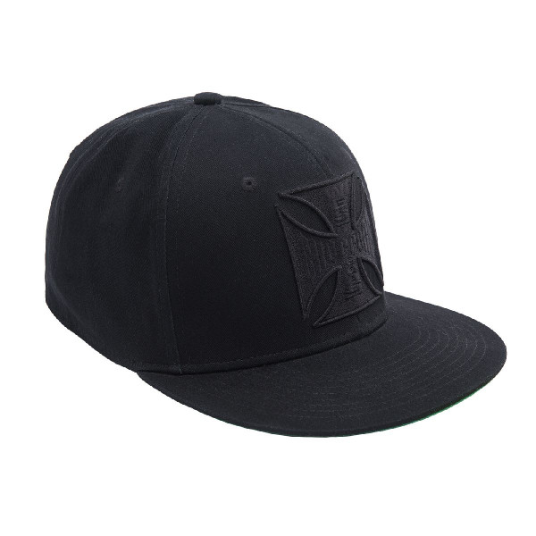 WCC West Coast Choppers Cap Tone To Tone Cross Flatbill-Snapback Black