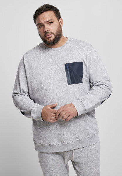 Urban Classics Sweatshirt Military Crew Grey/Midnightnavy