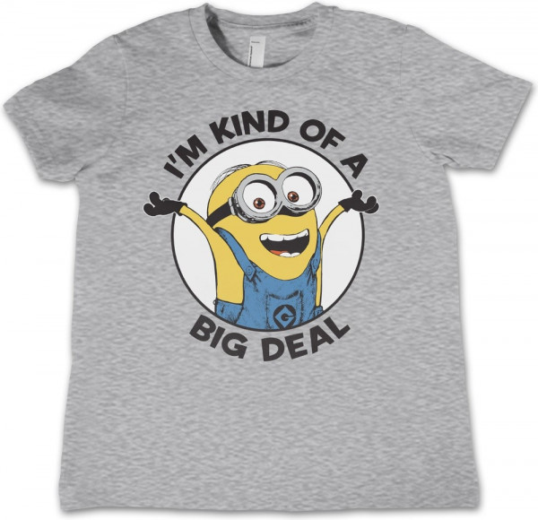 Minions I'm Kind Of A Big Deal Kids T-Shirt Kinder Heather-Grey
