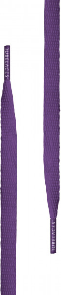 Tubelaces Schnürsenkel White Flat Purple