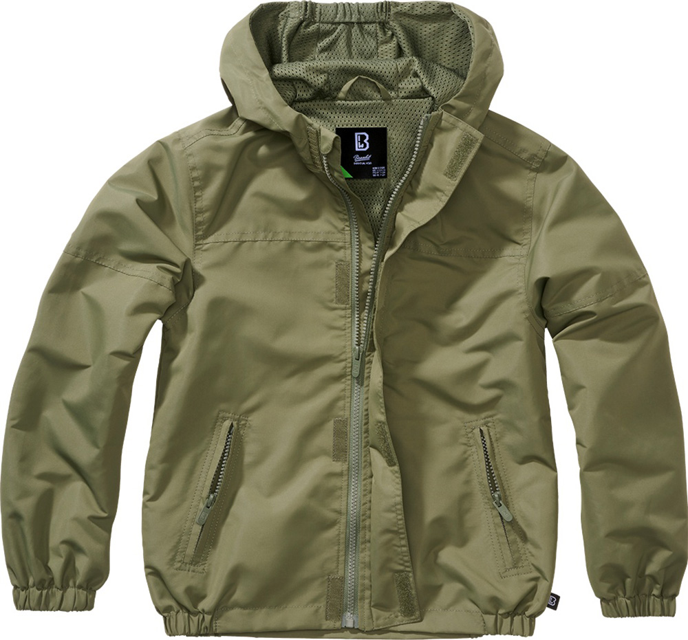 Brandit Kinder Jacke Kids Summerwindbreaker Frontzip Olive - Herren / Unisex
