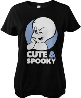 Casper The Friendly Ghost Cute & Spooky Girly Tee Damen T-Shirt Black Casper The Friendly Ghost Cute & Spooky Girly Tee Damen T-Shirt Black