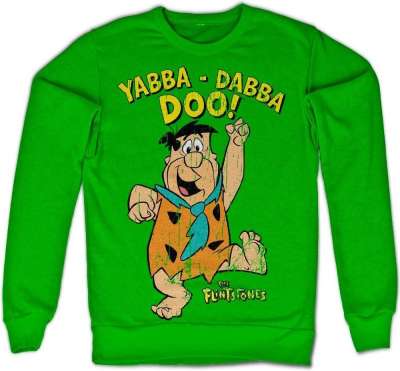 The Flintstones Yabba-Dabba-Doo Sweatshirt Heather-Grey Hoodies