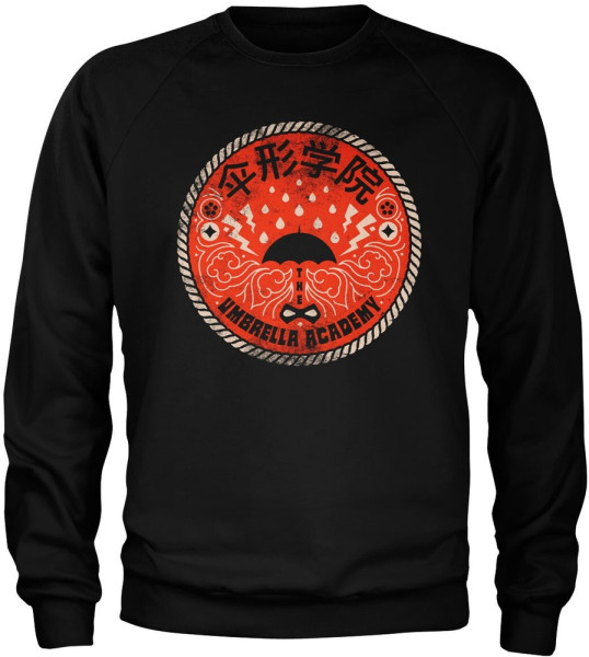 Umbrella Academy Distressed Patch Sweatshirt Black