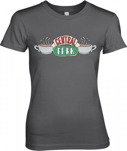 Friends Central Perk Girly Tee Damen T-Shirt Dark-Grey