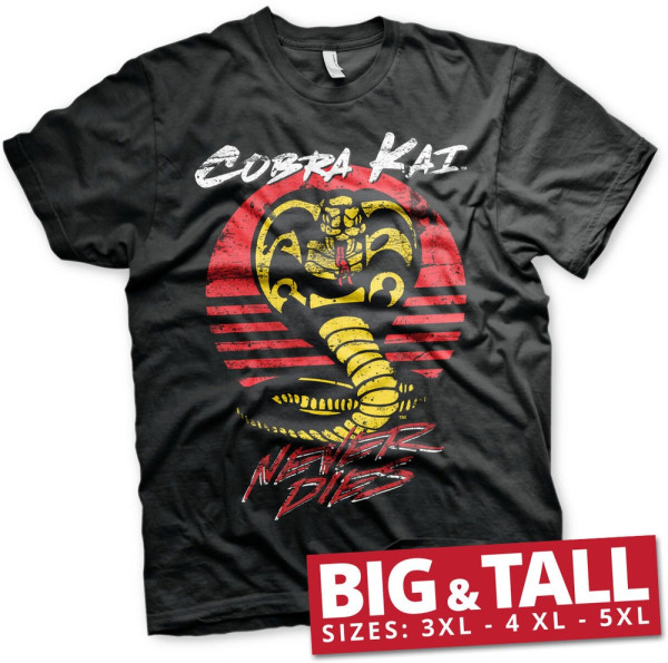 Cobra Kai Never Dies Big & Tall T-Shirt Black