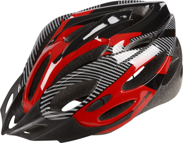 Trespass Fahrradhelm Crankster - Adults Cycle Safety Helmet Red X