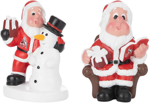 1. FC Köln Weihnachtszwerg (2er Set) Fußball Rot/Weiß