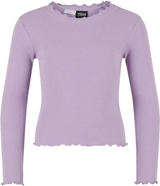 Urban Classics Mädchen Girls Short Rib Longsleeve UCK3996