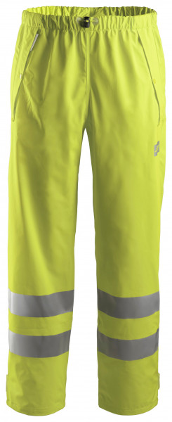 Snickers Hi-Vis wasserdichte PU Arbeits-Regenhose, Kl. 2, EN 20471, 343 High-Vis Gelb