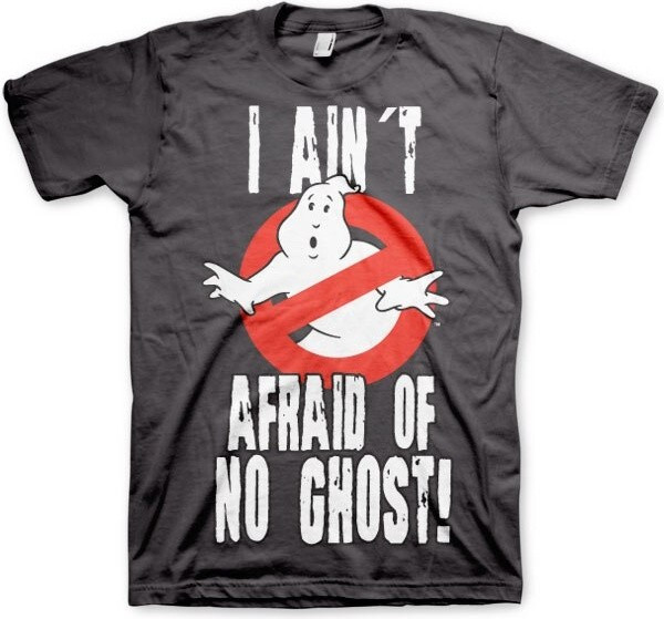 Ghostbusters I Ain't Afraid Of No Ghost T-Shirt Dark-Grey