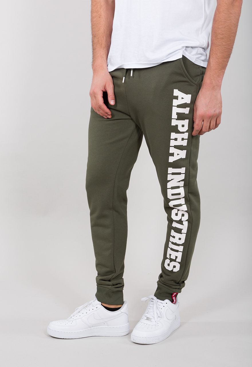 Alpha Industries Big Letters Jogger Shorts Hose Dark Olive