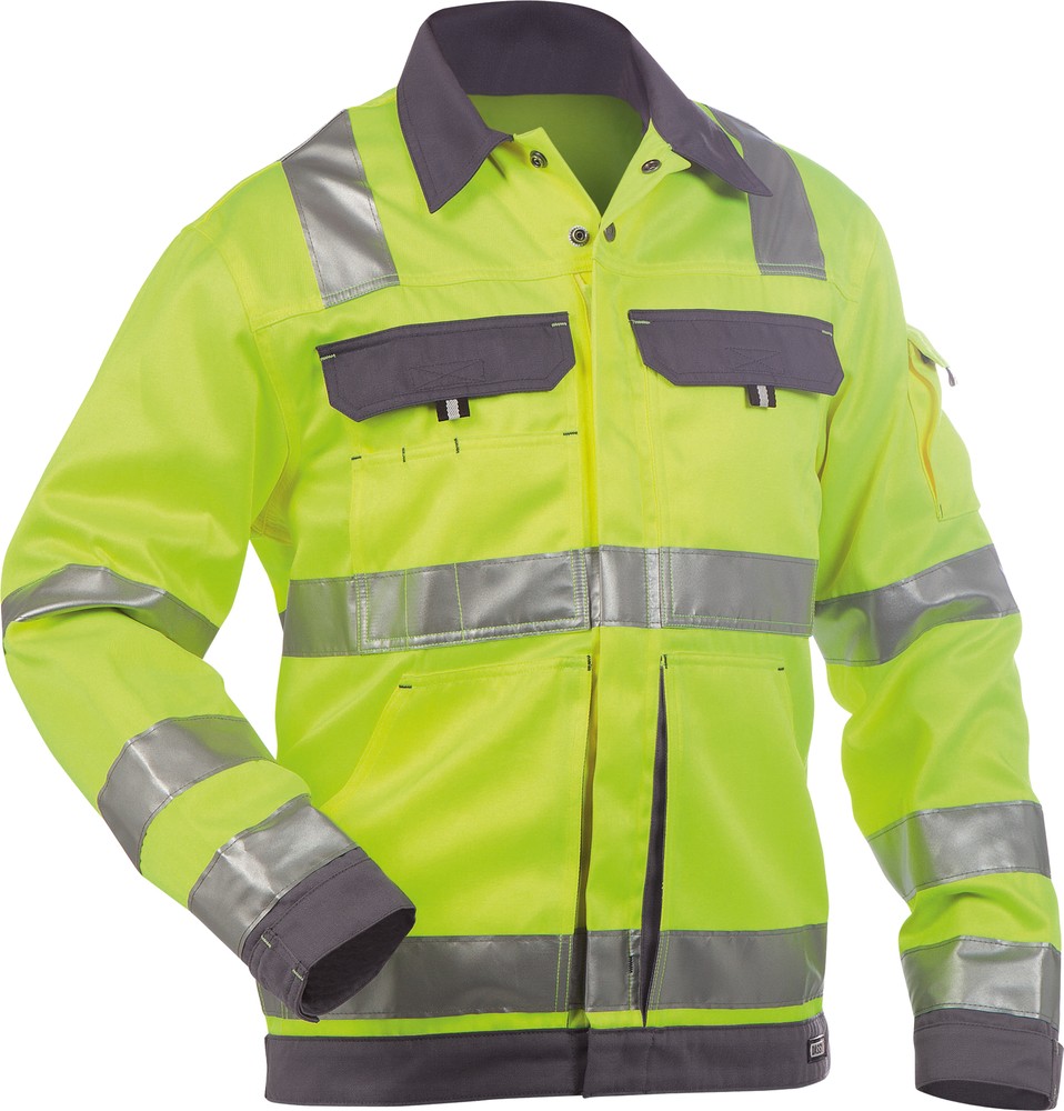 Dassy Warnschutz Arbeitsjacke Dusseldorf PESCO74 Neongelb/Zementgrau - Herren / Unisex