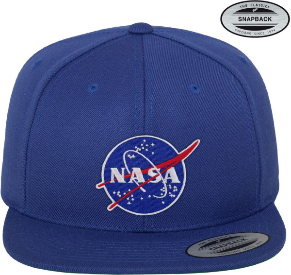 NASA Insignia Premium Snapback Cap Blue