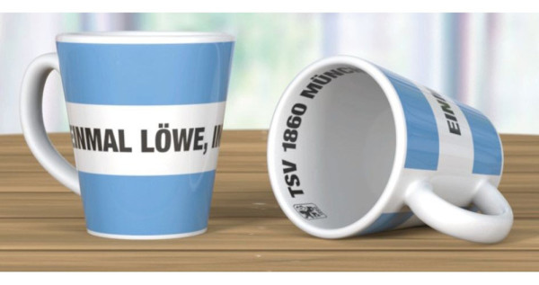TSV 1860 München Tasse Einmal Löwe immer Löwe Fußball Blau/Weiß