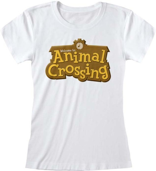 Nintendo Animal Crossing - 3D Logo Damen Shirt White